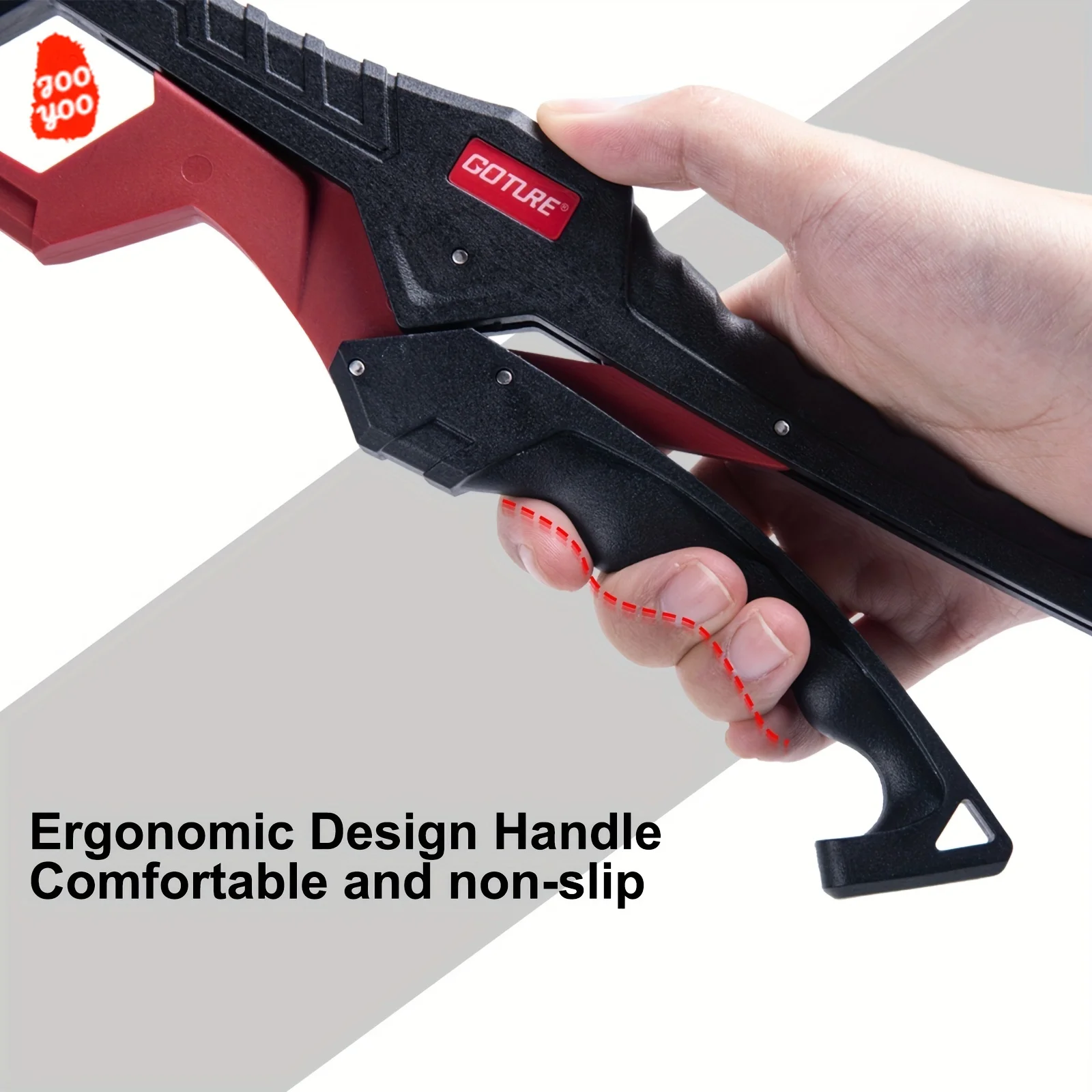 JOOYOO-pinza flotante de nailon para peces, herramienta de agarre portátil con cordón para agua dulce y salada, 24cm, 1 unidad - imagen 3