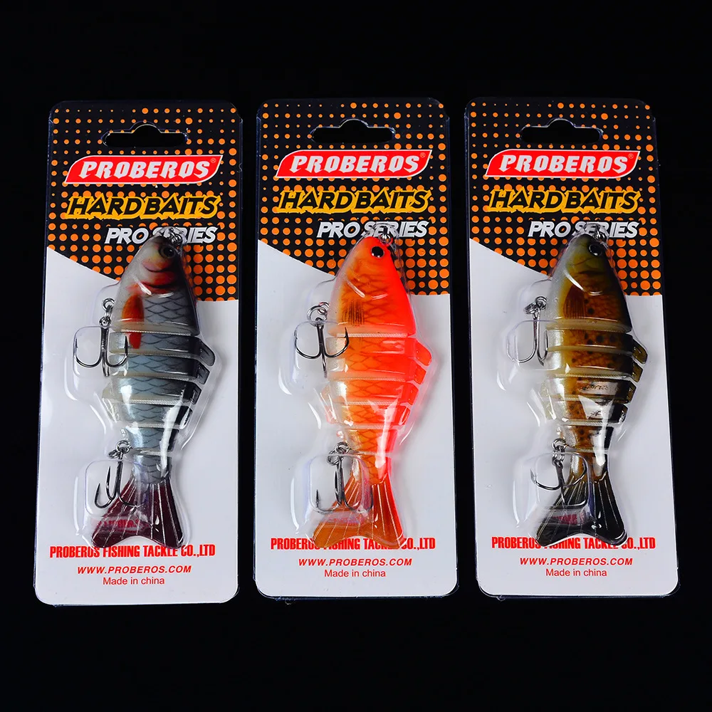Mini señuelo de pesca multiarticulado Swimbait, juego de 7 segmentos, cebo Flexible Swimbait, aparejos biónicos para lubina, 10cm/15,5g - imagen 5