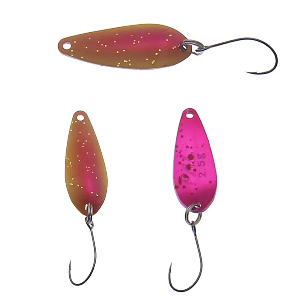 Cucharas de pesca de trucha, cebos de Jigging, 2g, 30mm, fundición de cobre, Spinner Artificial de Metal, cebos duros para trucha, peccha, perca, salmón - imagen 5