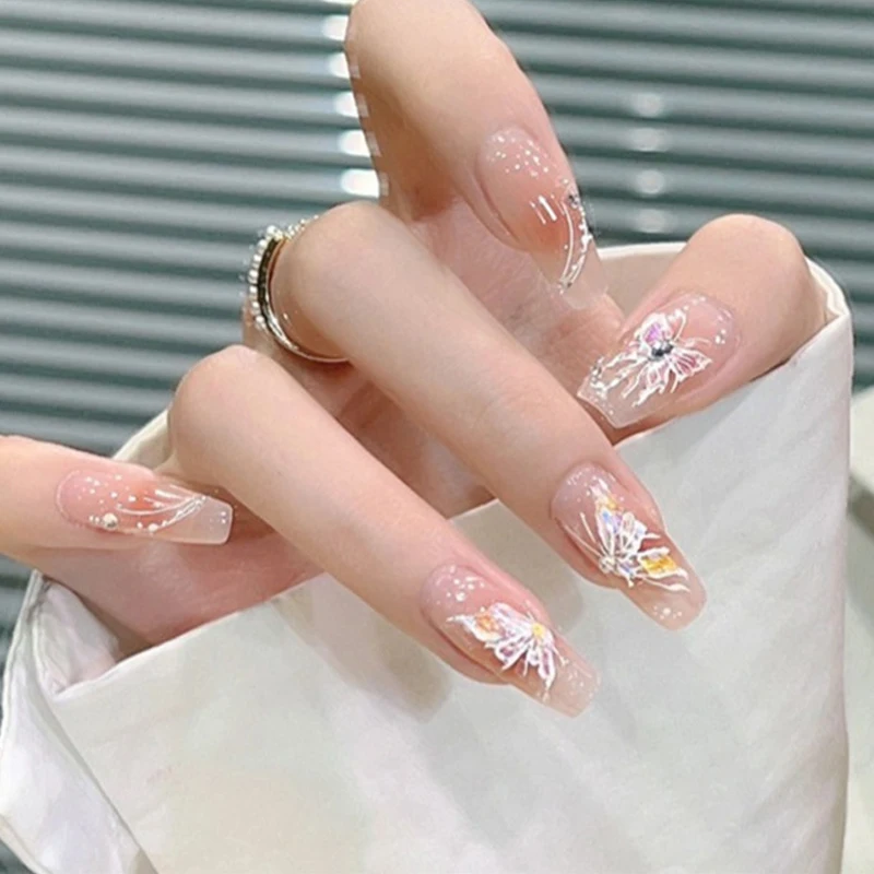 Decoración de uñas en relieve, pegatina de uñas llena de mariposa, 3d, estéreo, facilidad de uso, pegatinas de Arte de uñas, Simple y duradero - imagen 5