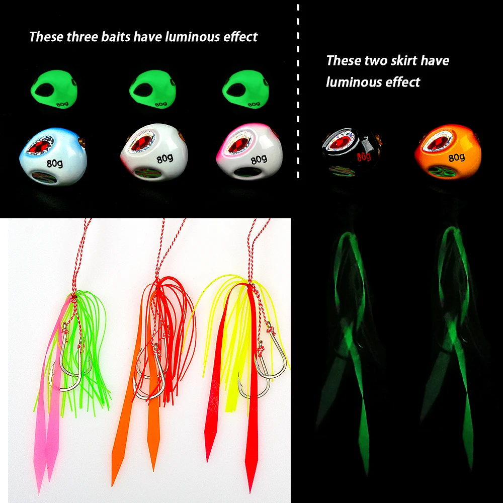 Señuelo de pesca Jigging Artificial, 60g, 80g, 100g, 120g, 150g, 200g, Tenya, cabezal deslizante de Metal, pargo rápido, hundimiento rápido - imagen 4