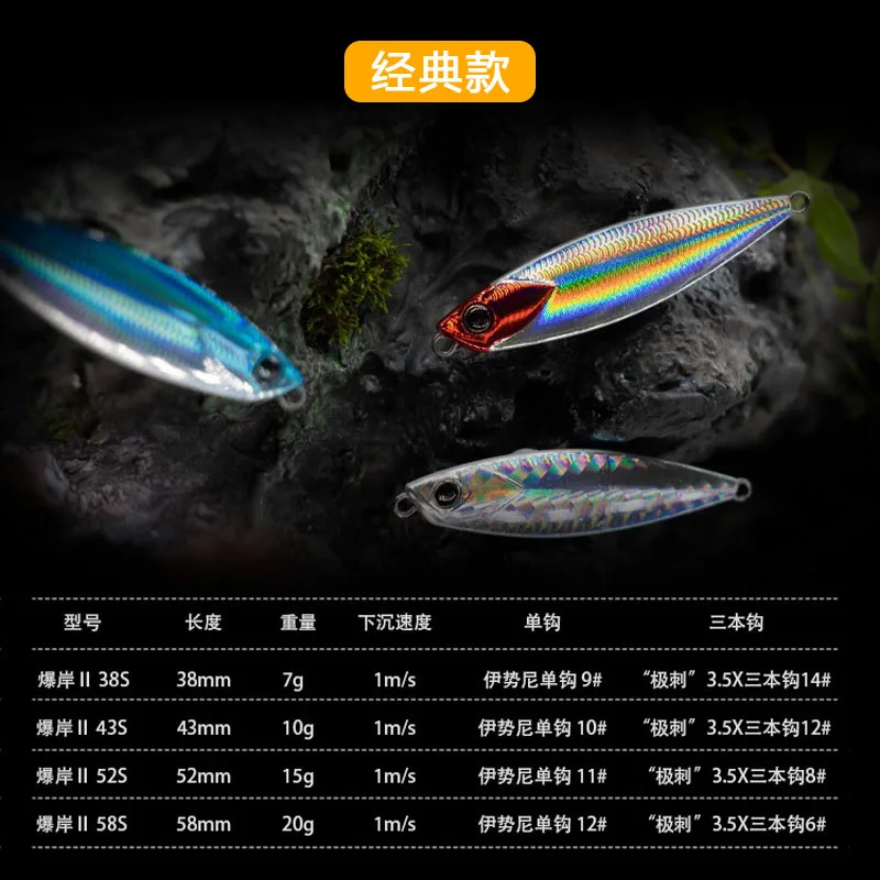 EWE-señuelo de pesca BaoAn 2, cebo Artificial de hundimiento rápido, 7/10/15/20/30g, Jigging de Metal de tiro largo, Wobbler, novedad - imagen 3