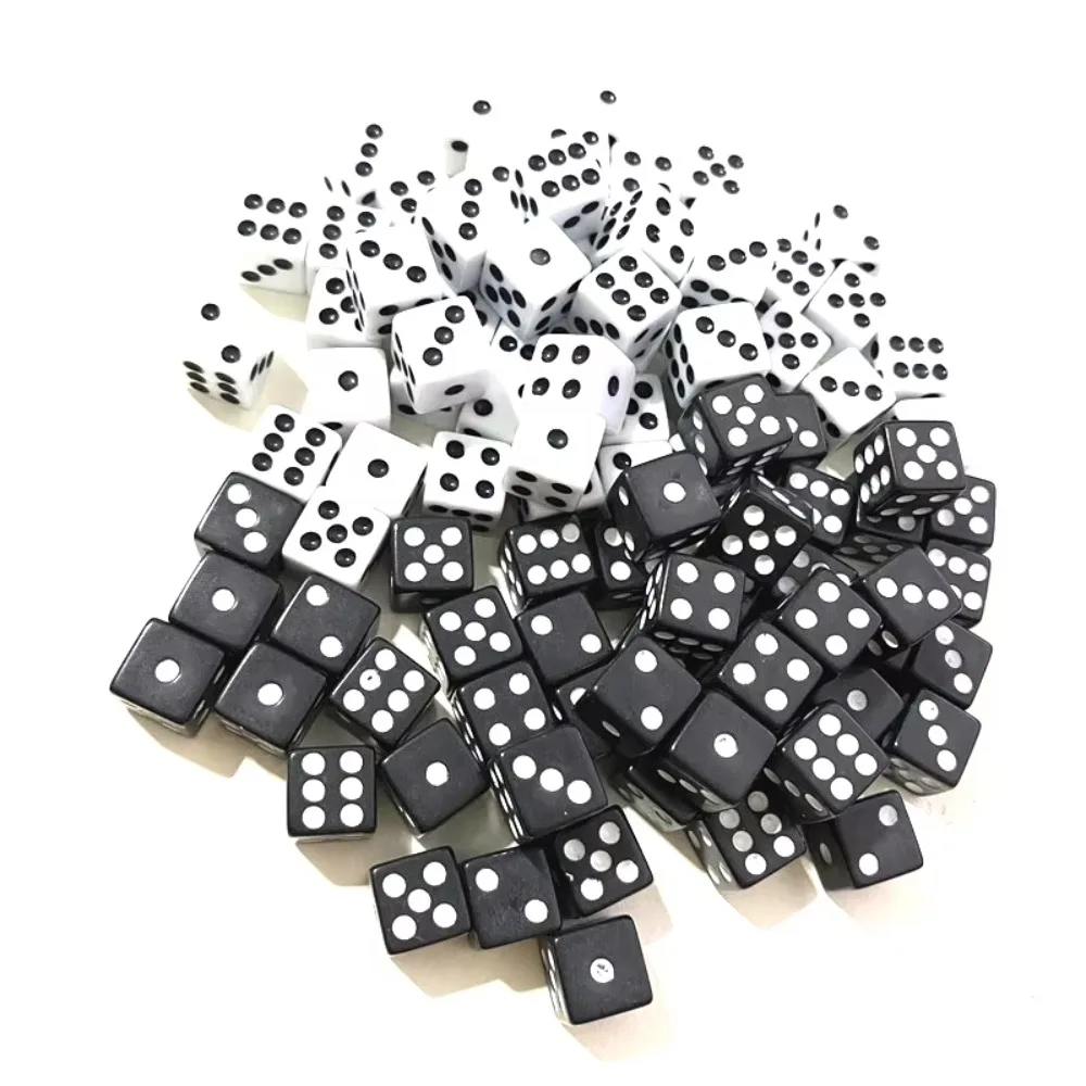 Dados acrílicos blancos de 6 caras redondeados para juegos de rol