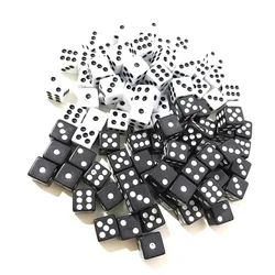 Dados acrílicos blancos de 6 caras redondeados para juegos de rol