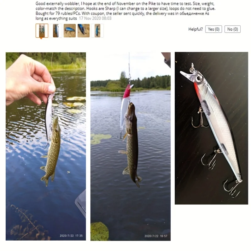 1 Uds Señuelos de pesca 4,33 pulgadas 13,8g hundimiento Minnow Wobblers plástico cebos artificiales gancho lubina carpa Swimbait aparejos de pesca - imagen 5