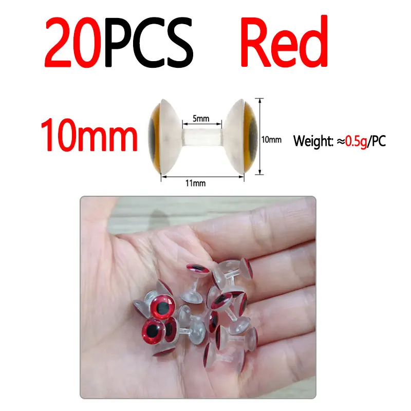 10mm 20pcs Red