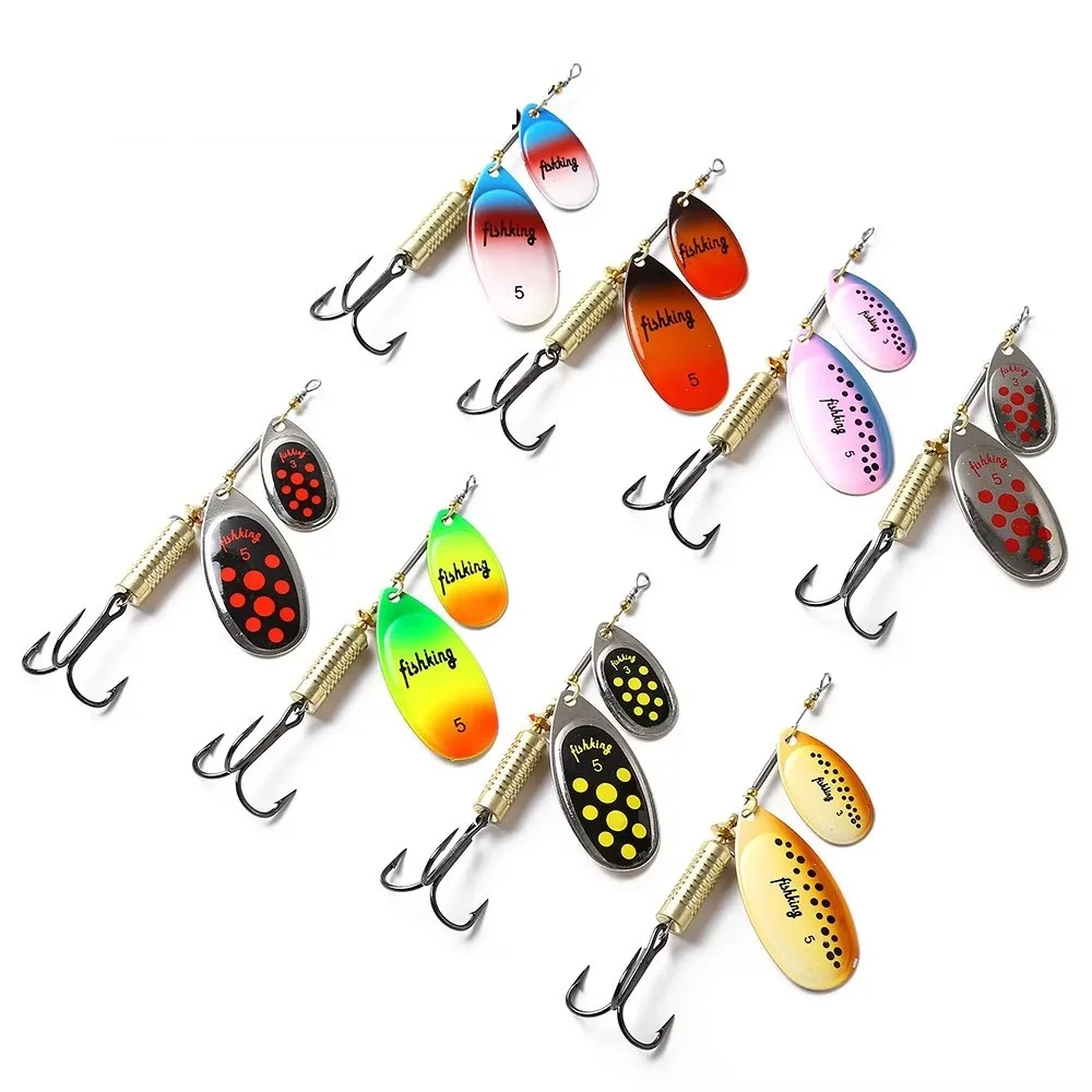 Señuelo de pesca con cebo giratorio de fundición larga de 20g, cebo Artificial de doble lentejuelas de Metal, señuelos duros con anzuelo triple, pesca de Lucio y lubina - imagen 2