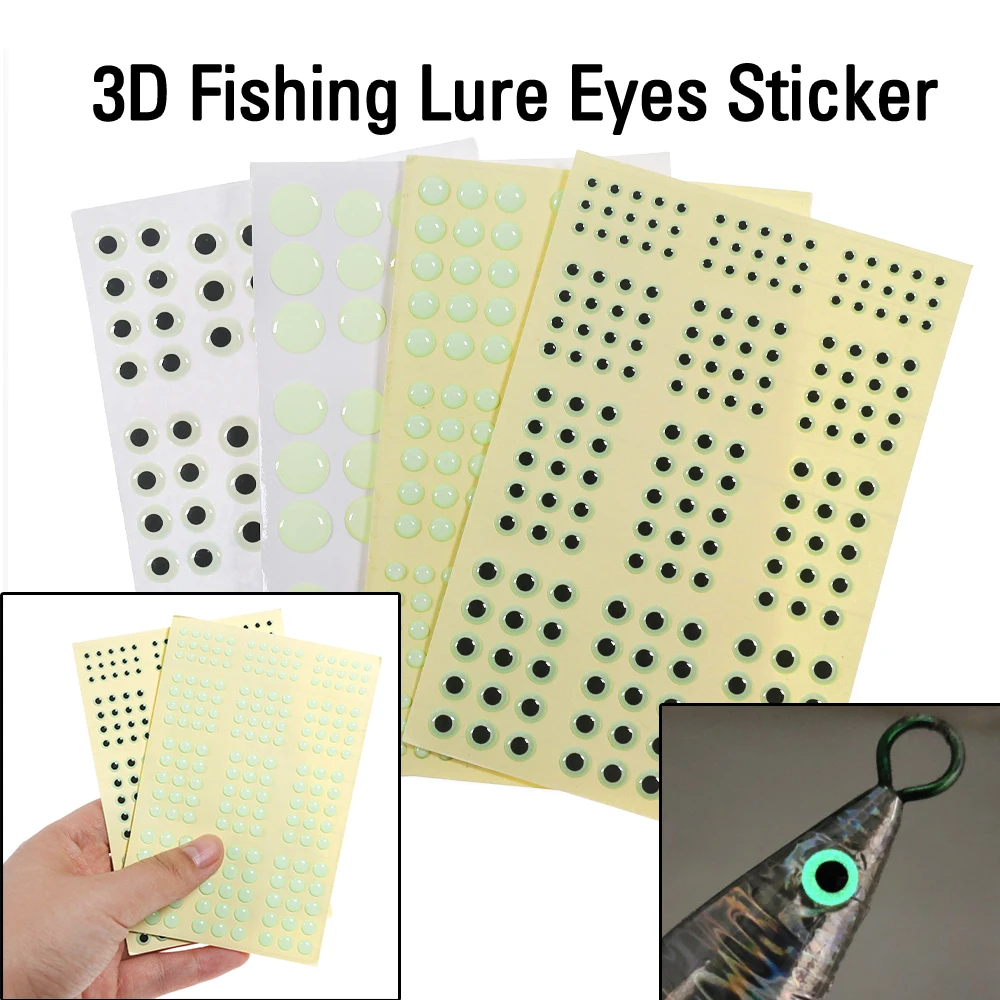 ICERIO-100 piezas luminosas 3D, Ojos de pez epoxi para atar moscas Streamer, moscas de agua salada, Señuelos de Pesca, plantilla de Material para hacer cebo - imagen 3