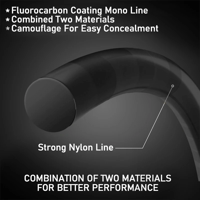 ZUKIBO-sedal de pesca de nailon Invisible, 2 uds., 500m, línea de monofilamento súper fuerte, revestimiento de fluorocarbono, línea de carpa - imagen 3