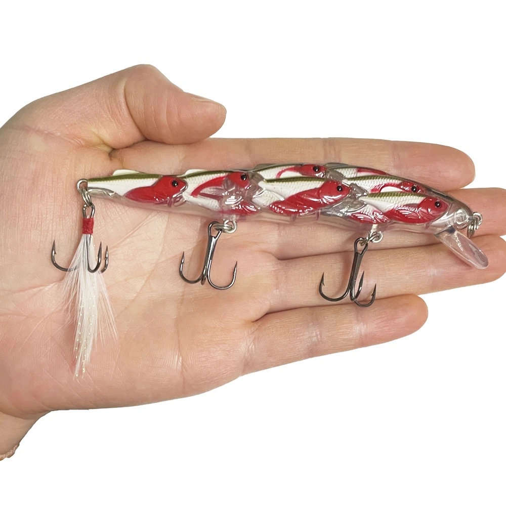 1 Uds. Señuelos de Pesca Minnow cebo duro flotante 120mm 15,5g cebo Artificial Wobbler Crankbait carpa perca Pesca aparejos de Pesca - imagen 3