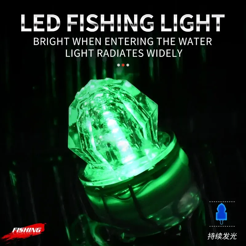 Luz de caída profunda, luz de pesca de diamante, LED activado bajo el agua, señuelo de pesca que atrae la pesca, luz de Flash, pez espada de atún - imagen 2