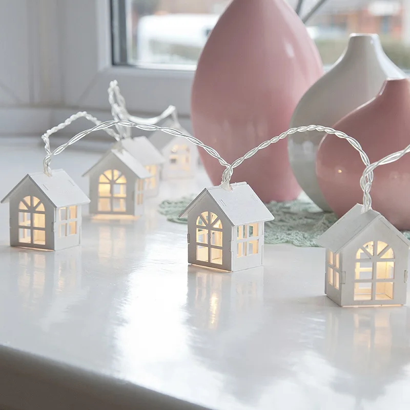 Cadena de luz de hadas para árbol de Navidad, decoración navideña para boda, Año Nuevo, estilo de casa, 10 LED - imagen 2