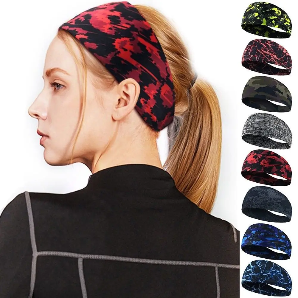 Diadema deportiva absorbente Unisex, banda para el sudor para ciclismo, Yoga, gimnasio, correr, bandas elásticas para el cabello - imagen 2