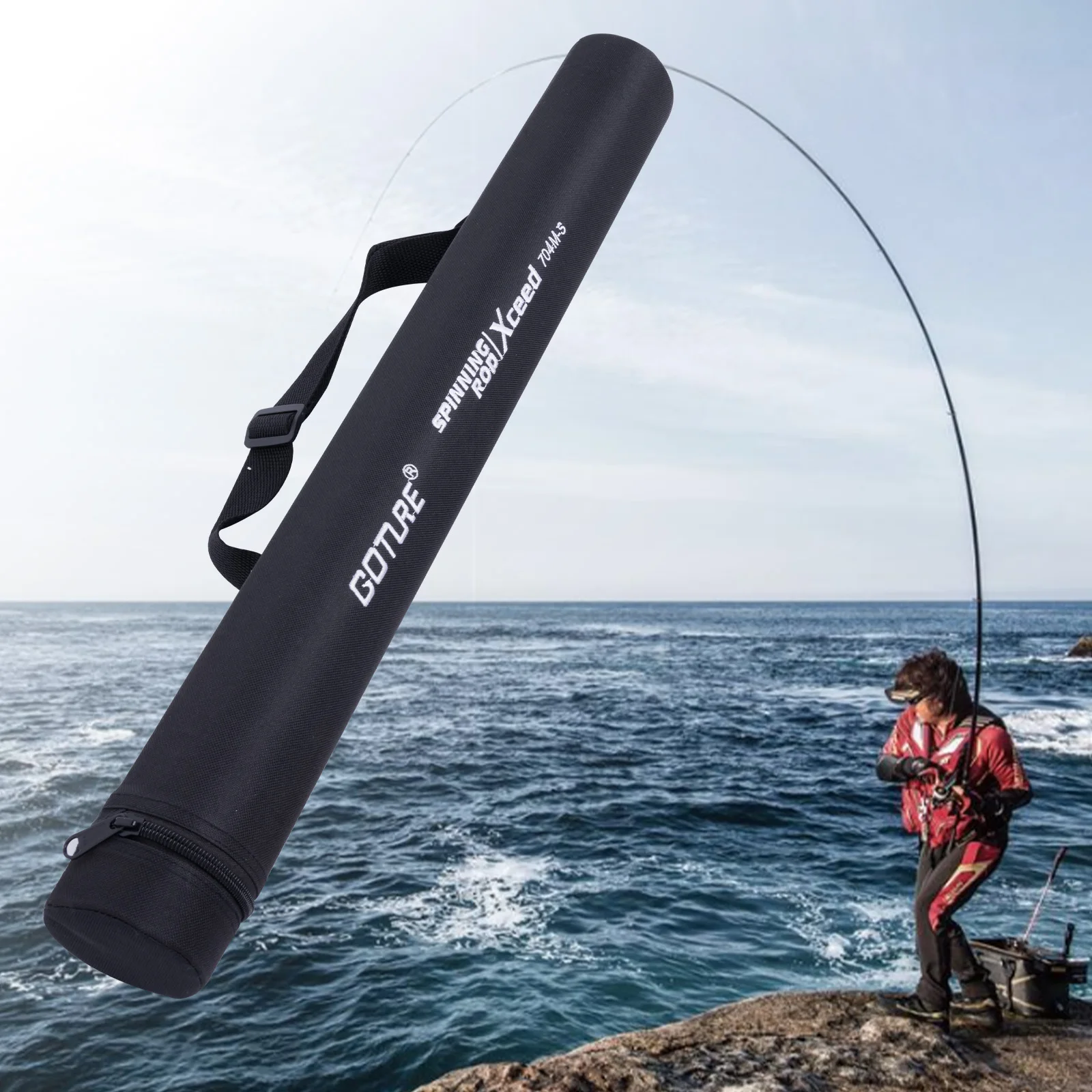 Goture Xceed-varilla de cebo giratoria de carbono, 1,98-3,6 m, M/MH, 4 secciones con bolsa de tubo, señuelo ultraligero, poste de trucha - imagen 5