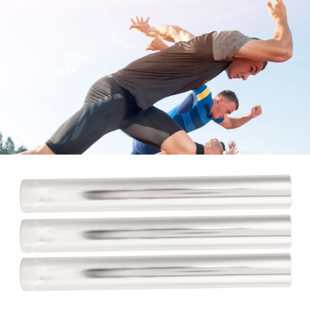 Bastones de relevo deportivos de aleación de aluminio, bastones de pista ligeros y duraderos, bastones de aleación de aluminio para eventos de atletismo, 3 uds. - imagen 2