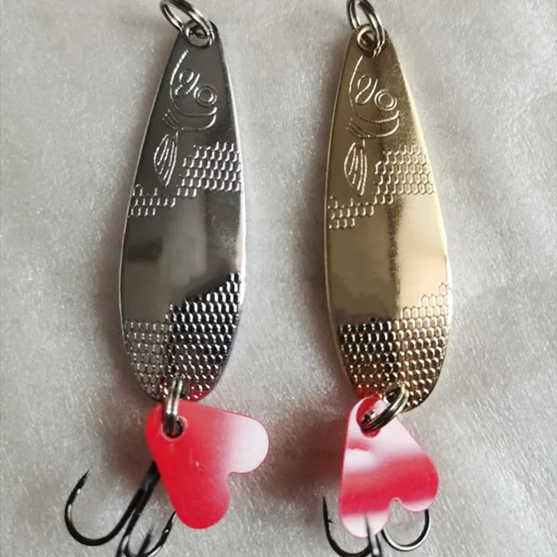 Señuelo de pesca con cuchara giratoria de Metal, cebo duro con lentejuelas, ruido, anzuelo triple, Swimbait, pesca de carpa - imagen 3