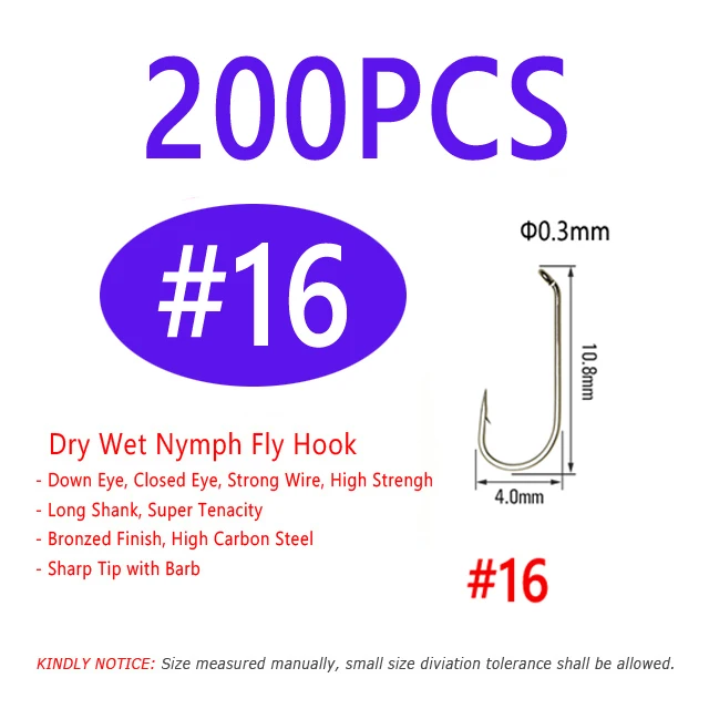 200PCS Size 16