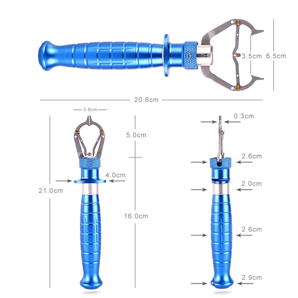 Controlador de pescado profesional de acero inoxidable 304 a prueba de óxido, herramienta de agarre de labios, equipo de Control de pesca marina de aleación de aluminio - imagen 5
