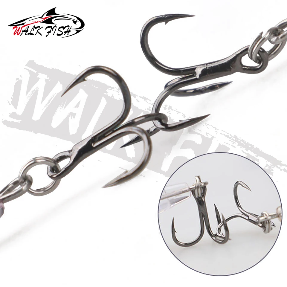 WALK FISH-señuelo de Pesca de pececillo que se hunde con láser, 9CM, 8G, anzuelos de Pesca, aparejos Wobbler, Crankbait, cebo duro Artificial, Swimbait, 1 Uds. - imagen 5