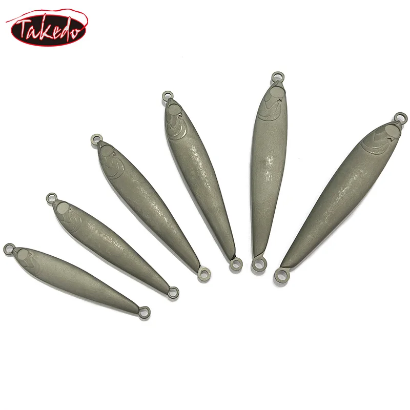 TAKEDO 30G 40G 60G 80G 100G 120G señuelo de pesca sin pintar plantilla de tungsteno cebo Jigging señuelos espacios en blanco cebos artificiales para atún bajo - imagen 4