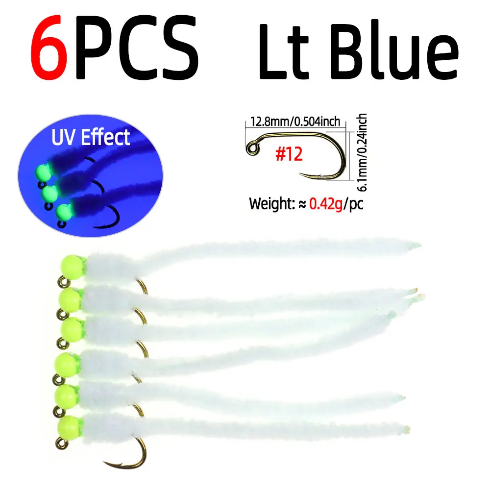 6pcs Lt Blue