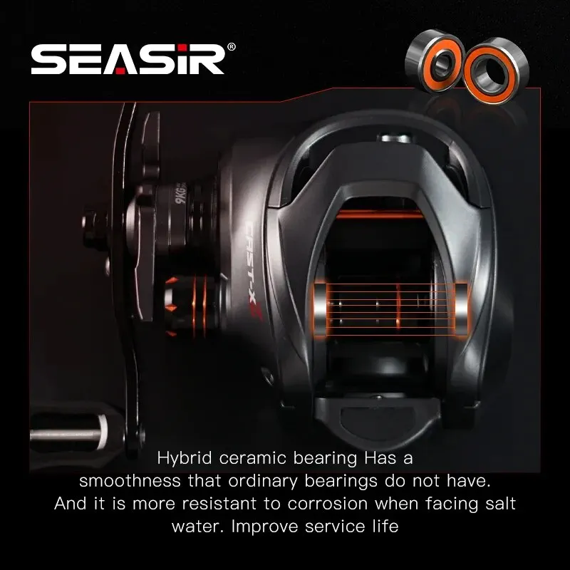 Carrete Baitcasting Seasir Cast X2 7,3:1 – Rodamientos cerámicos - imagen 5