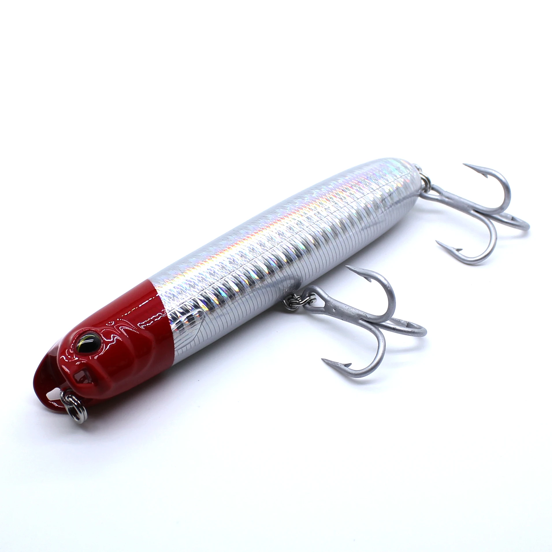 AOCLU-Sonajero Wobbler Easy Cast Hard Bait, Walk The Dog Topwater Popper, lápiz Stick, 4 ganchos, calidad japonesa, 115mm, 25g, 1 ud. - imagen 4