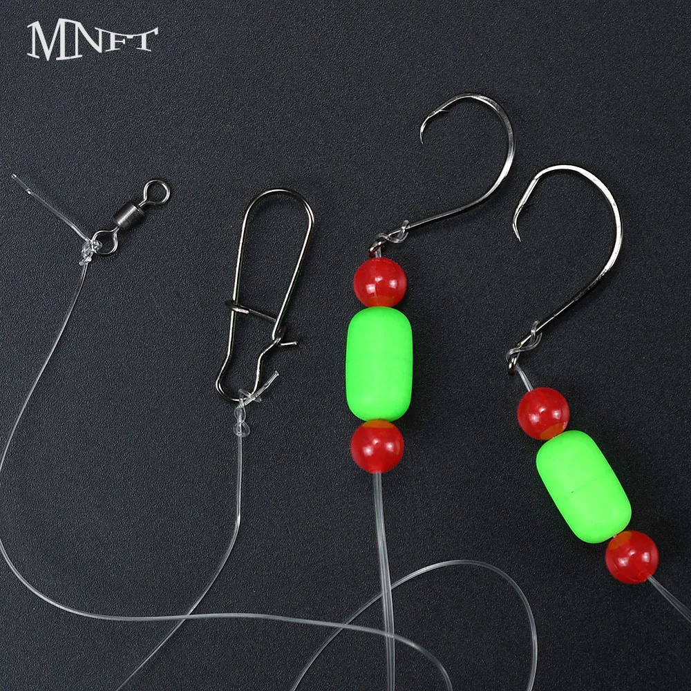 Anzuelos de pesca líder monofilamento de acero inoxidable, flotadores EVA, aparejo de élite Pompano para pesca de Surf con anzuelos de doble círculo y Kara