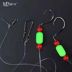 Anzuelos de pesca líder monofilamento de acero inoxidable, flotadores EVA, aparejo de élite Pompano para pesca de Surf con anzuelos de doble círculo y Kara