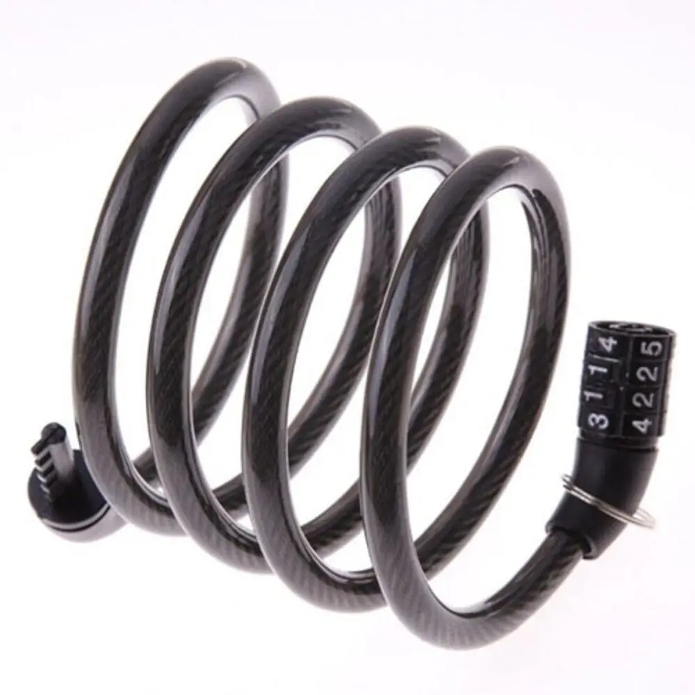 Candado de cable de acero antirrobo con código para bicicleta y moto