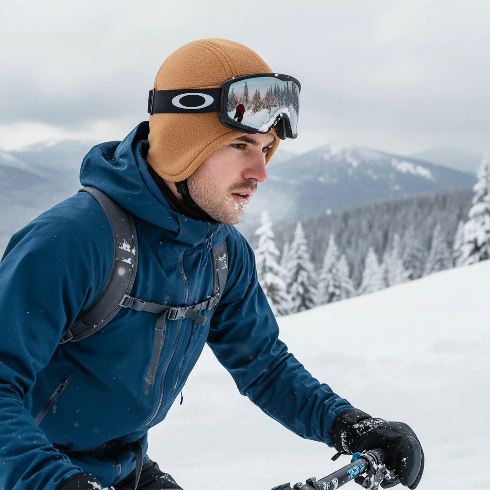 Gorros cálidos de ciclismo para hombres y mujeres, gorro con protección para los oídos de lana suave y cómodo, gorros a prueba de viento para ciclismo, montar, esquiar, pescar - imagen 3