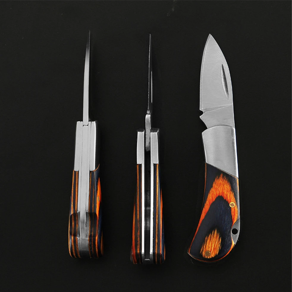 Mini cuchillo de acero inoxidable para Unboxing, cuchillo afilado portátil plegable, hoja pequeña EDC, llavero colgante para acampar al aire libre, multiherramientas - imagen 3