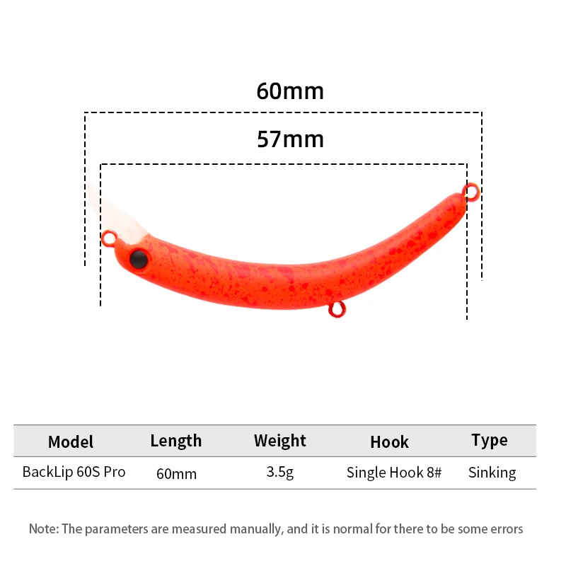 LETOYO 3,5g 60mm 60S Backlip Minnow Area señuelo duro trucha cebo Wobblers señuelo de pesca Minnow cebo Artificial cebo de agua dulce - imagen 2