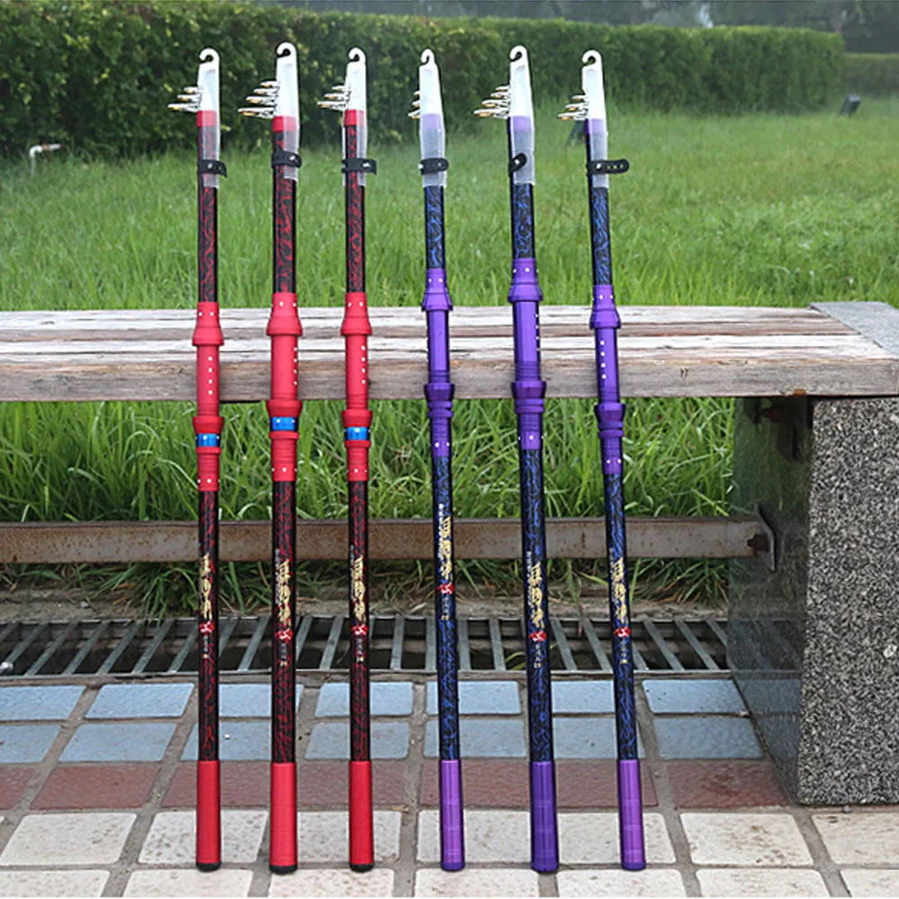 Potente caña de pescar de carbono, caña de pescar de 2,1-4,5 M, Control máximo, caña de pescar flotante antideslizante de 10kg, caña giratoria multiusos de fundición lejana - imagen 5