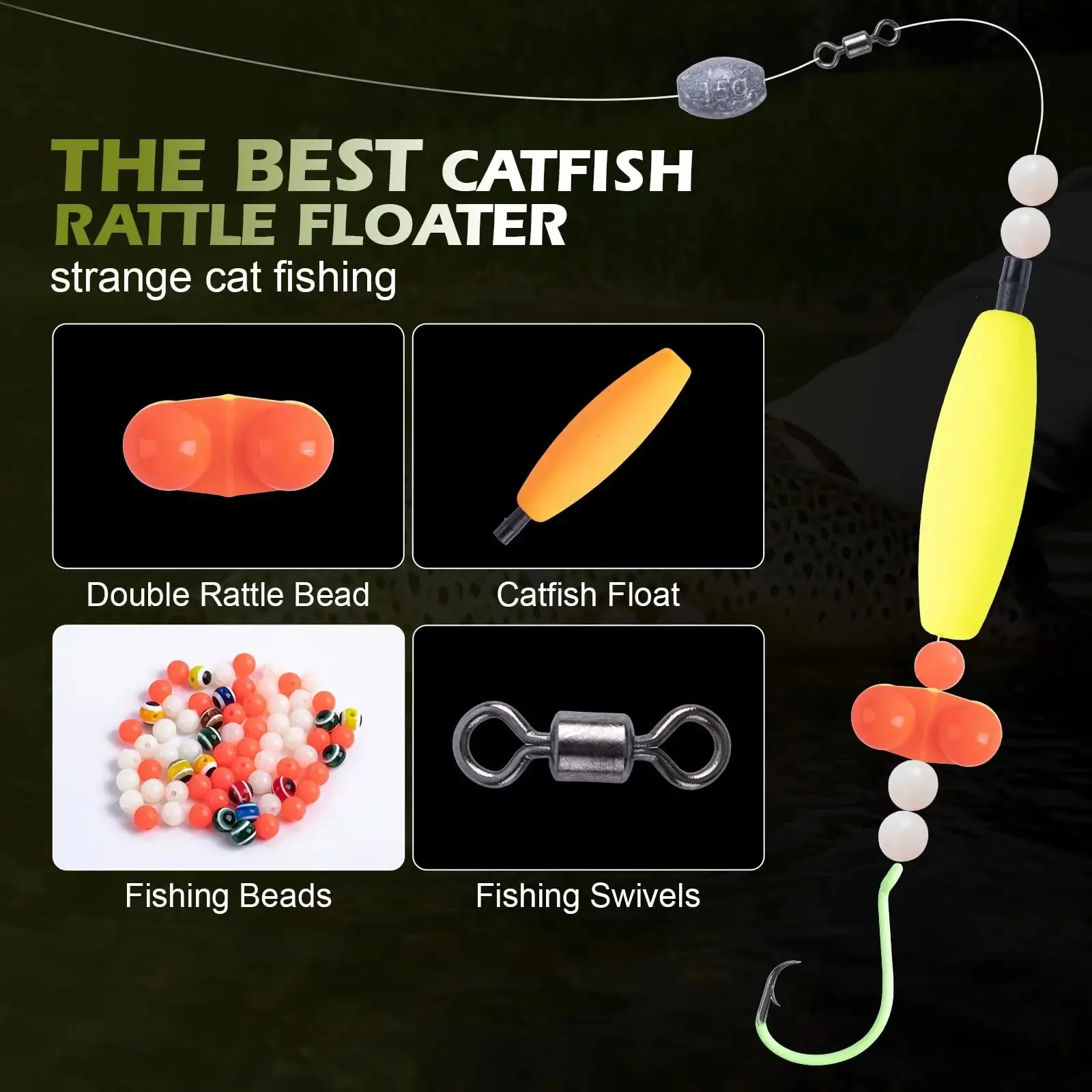 Goture Kit de pesca de bagre DIY con aparejo Santee y caja - imagen 4