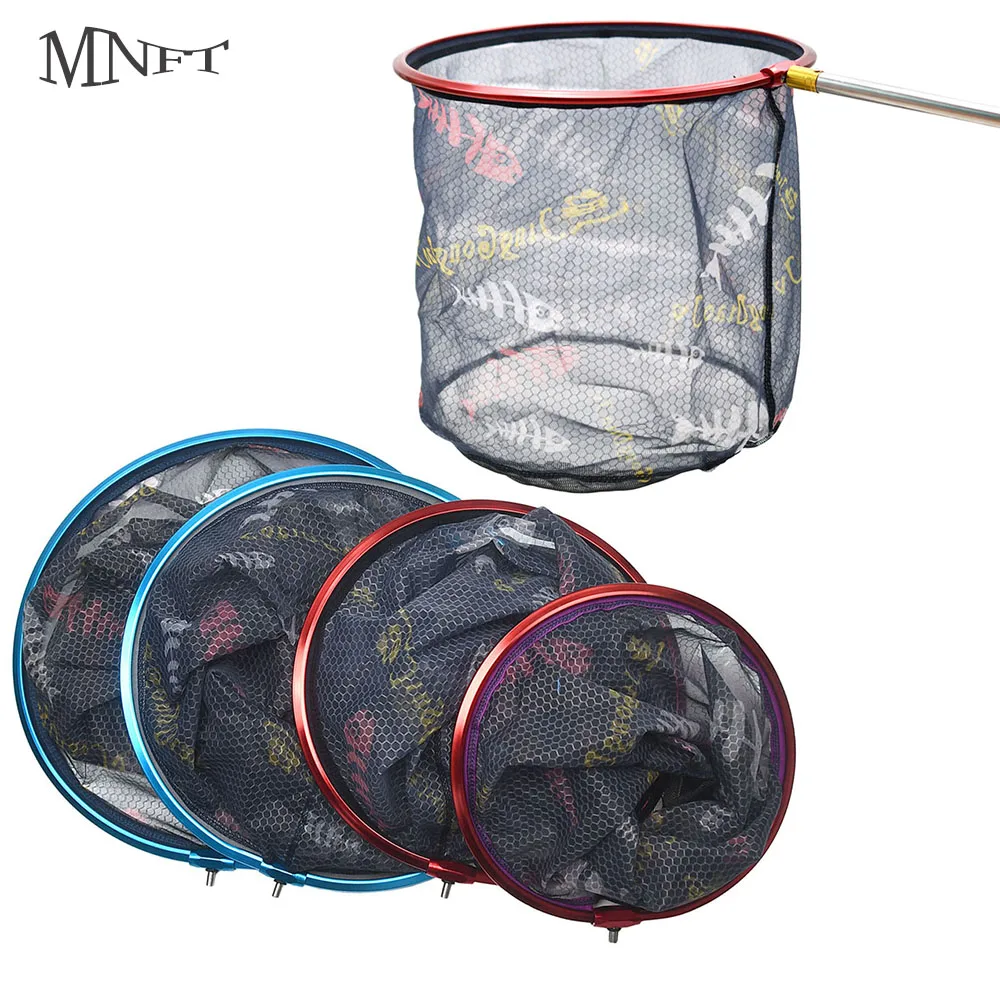 Red de pesca con cabeza de malla Circular de aleación de aluminio para exteriores, trampa para peces de carpa desmontable, red de aterrizaje para peces grandes para pesca con caña - imagen 2