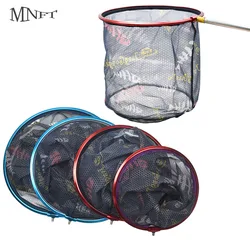 Red de pesca con cabeza de malla Circular de aleación de aluminio para exteriores, trampa para peces de carpa desmontable, red de aterrizaje para peces grandes para pesca con caña