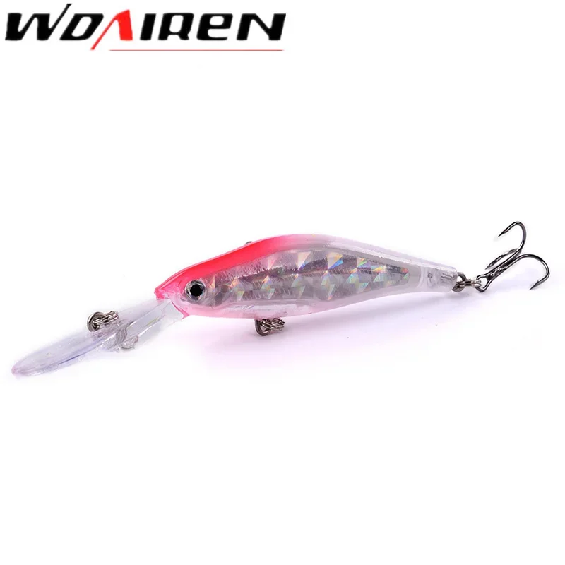 Señuelo de Pesca flotante con láser, Wobblers de 9,5 cm, 6,9g, cebo Artificial duro con láser, ojos 3D, Crankbait de Pesca, WD-063, 1 ud. - imagen 2