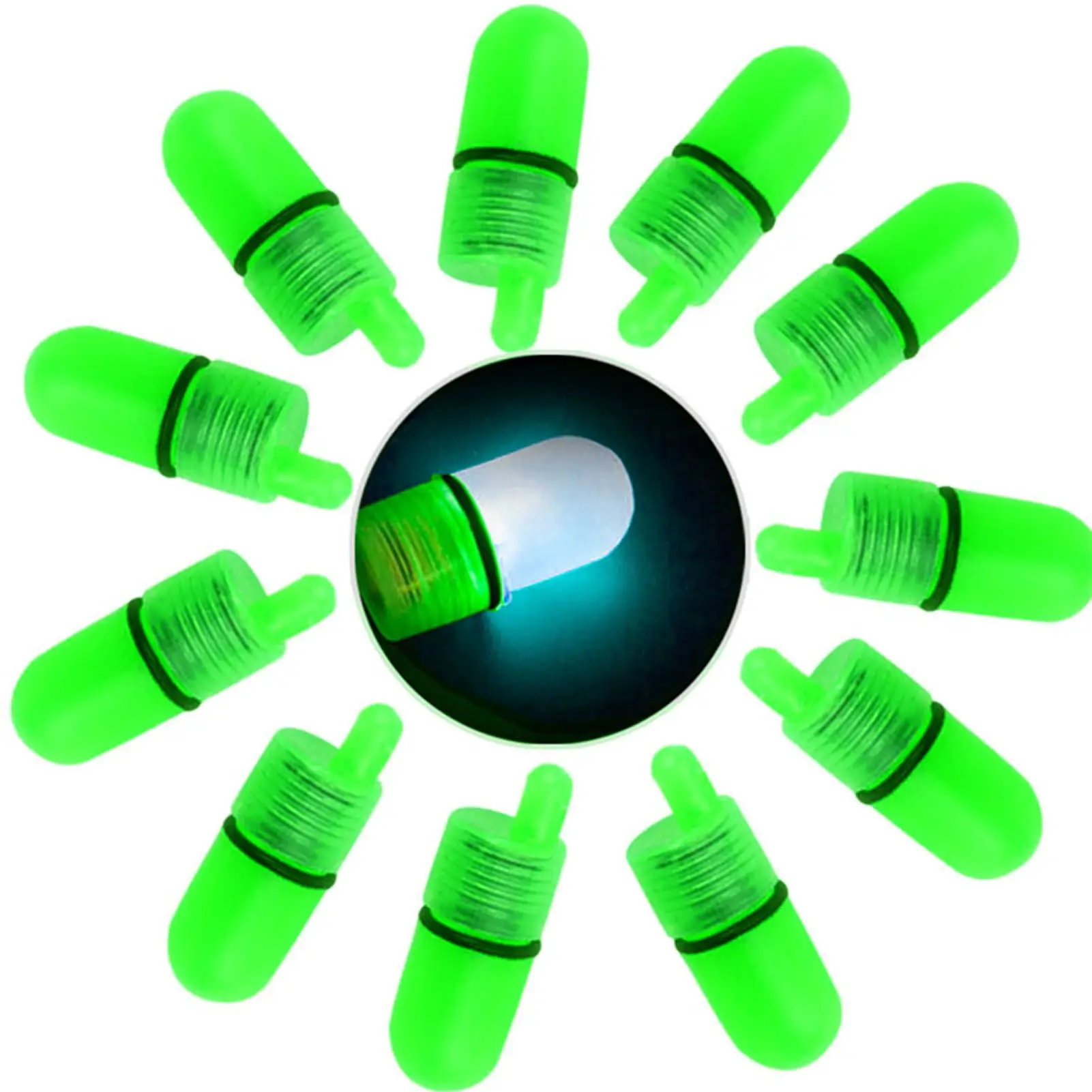 20 piezas punta de alarma de caña de pescar luces LED nocturnas para doble campana alarma de mordida luminosa eléctrica de alta calidad para herramienta de aparejos al aire libre - imagen 5