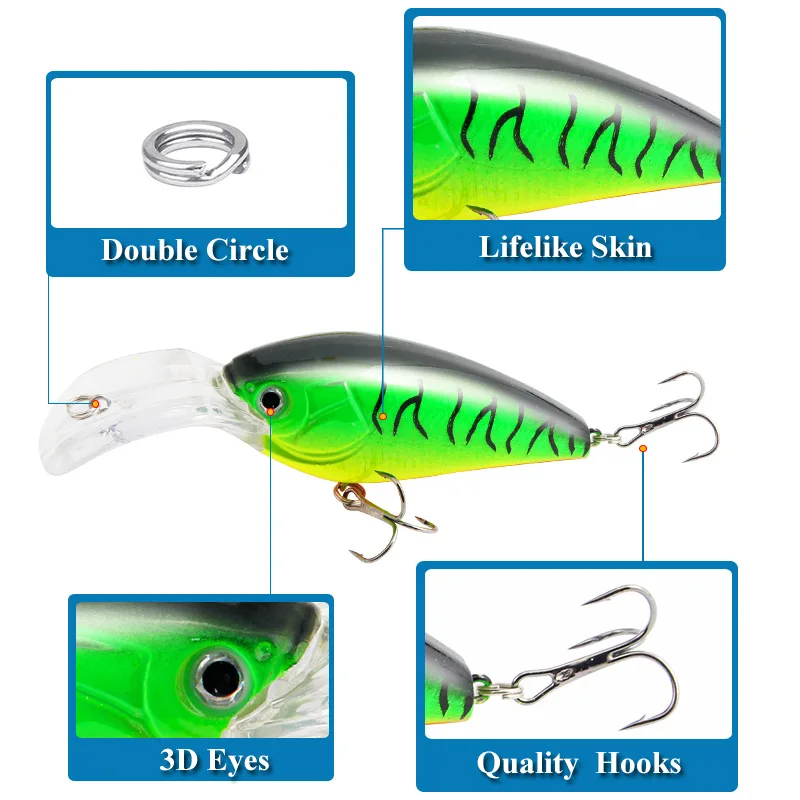 Cebos de manivela, Wobblers láser de bronce, 10,7 cm, 21g, señuelo de pesca de Lucio, cebo Artificial, cebo duro Swimbait, aparejos de pesca - imagen 4
