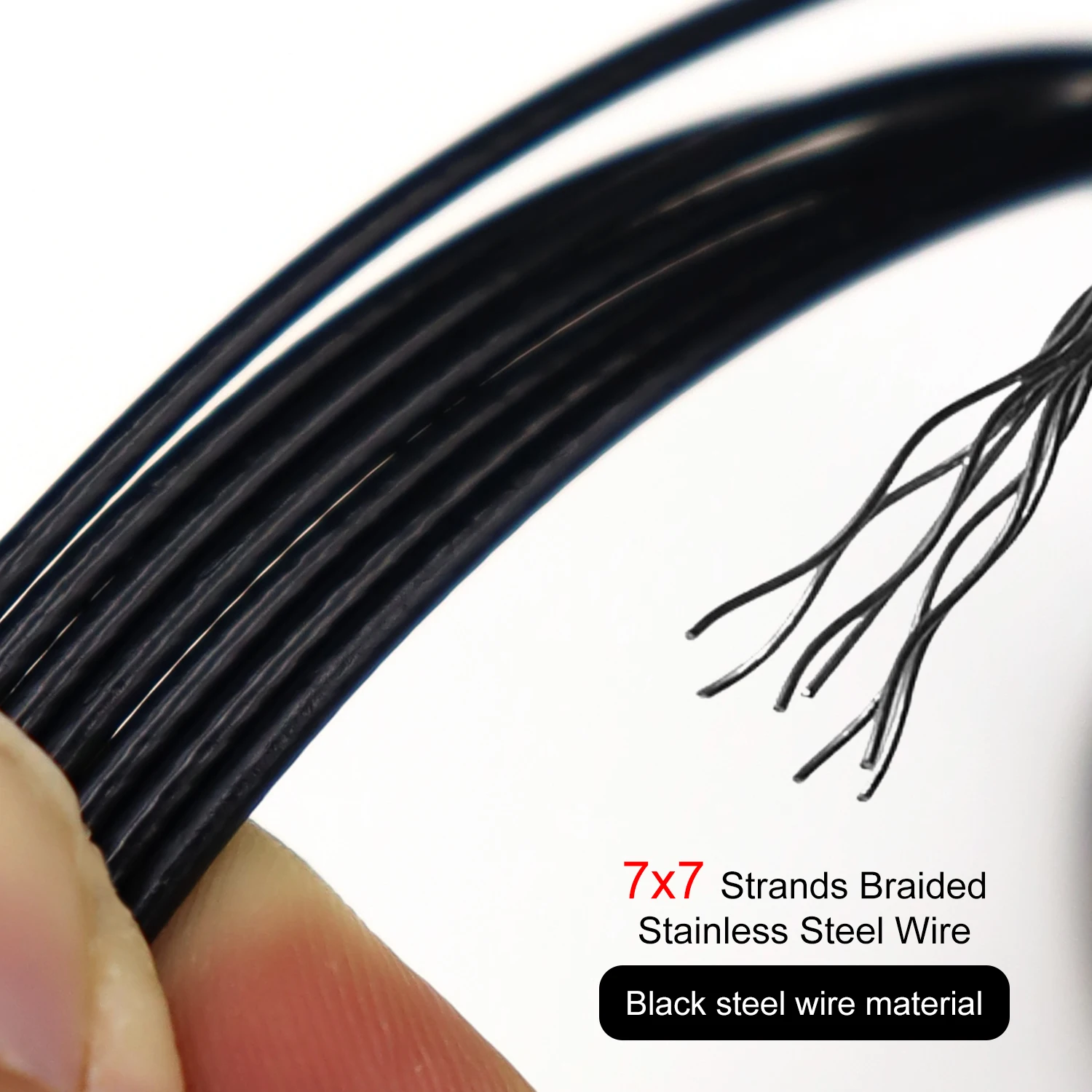 ZYZHE 1 pieza de aparejos de pesca marítima con 49 hebras de alambre de acero 10/0 #   Anzuelos circulares Ideal para pesca en el mar, aparejos de tiburones y atún, anzuelo de cuerda - imagen 5