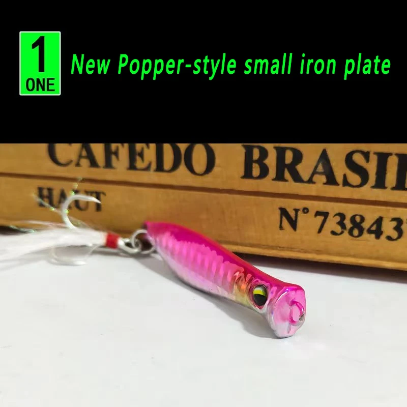 TAKEDO HG29 pesca en el mar cuchara Popper de Metal cebo Artificial Triple gancho de pluma reforzada señuelo de Jigging para señuelo de lubina - imagen 2
