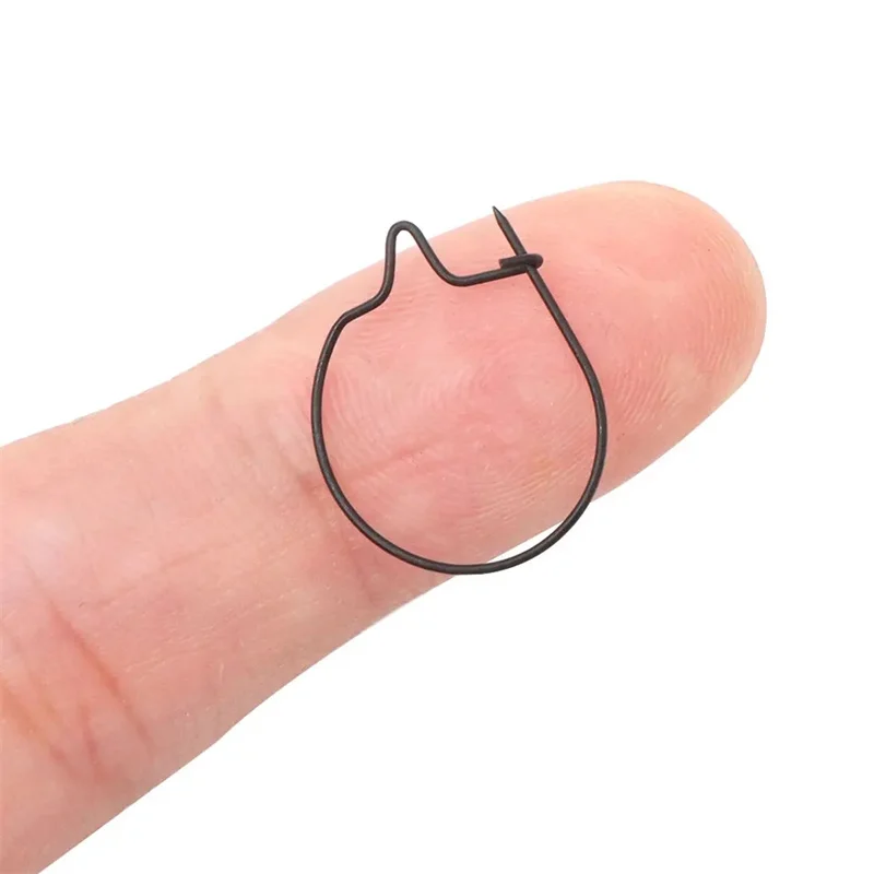 500 unids/lote aparejos de Pesca de carpa Clips de gusano accesorio de Pesca de carpa para anzuelo de gusano anillo de cebo aparejos terminales conector de aparejos de Pesca - imagen 3