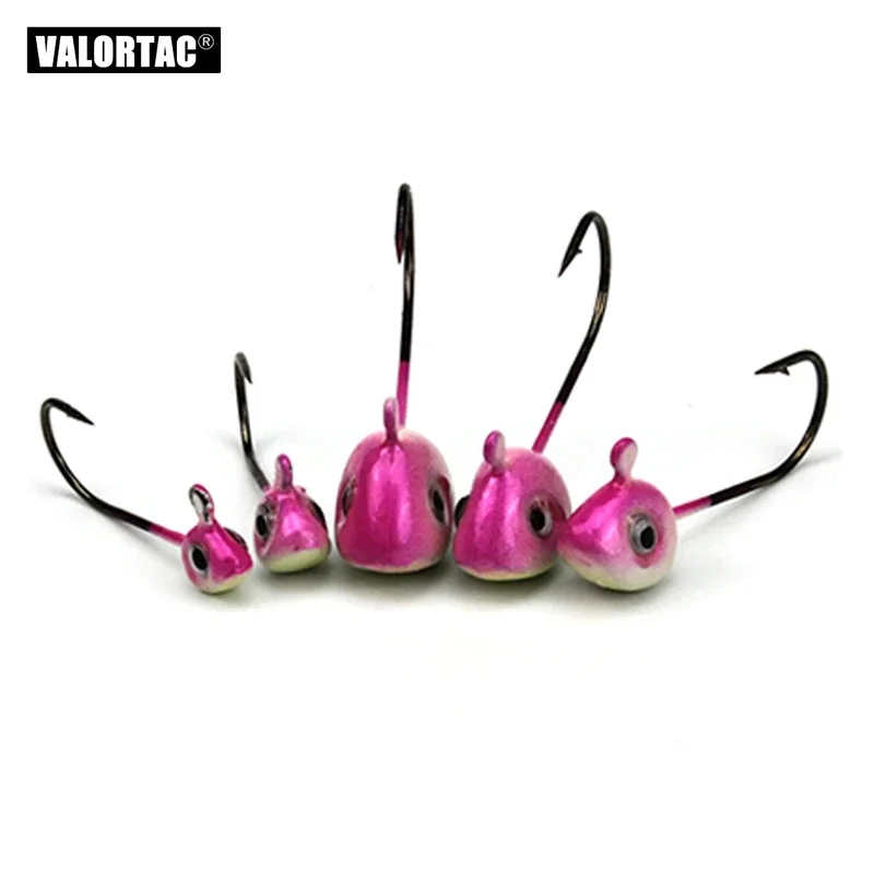 Anzuelo de pesca finesse jighead, pintura cerámica de color rosa melocotón, anzuelo de acero con alto contenido de carbono para señuelo de pesca de plástico blando - imagen 4