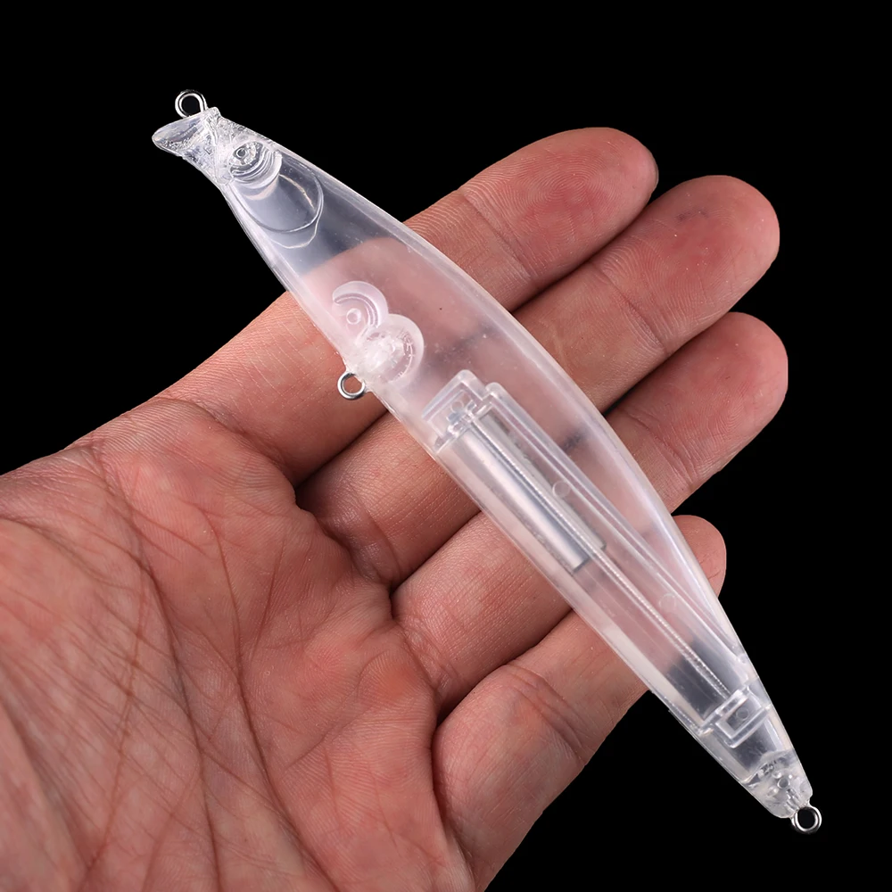 Chan'sHuang-Cebo en blanco sin pintar de 20 piezas, 12,5 cm, 18,4g, Popper de fundición larga, aparejo de señuelo de pesca Artificial hecho a mano - imagen 4