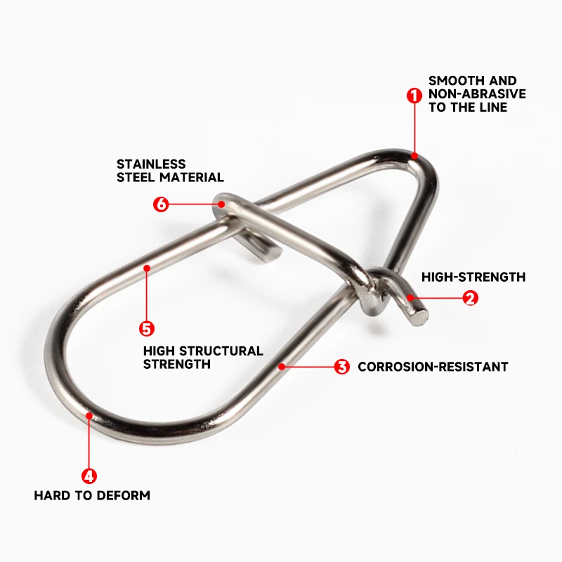 Broches de pesca supercontinentes, Clips de pesca, broches de Crankbait rápidos, conectores de Señuelos de Pesca, pesca en agua salada, señuelo de bloqueo Duo - imagen 4