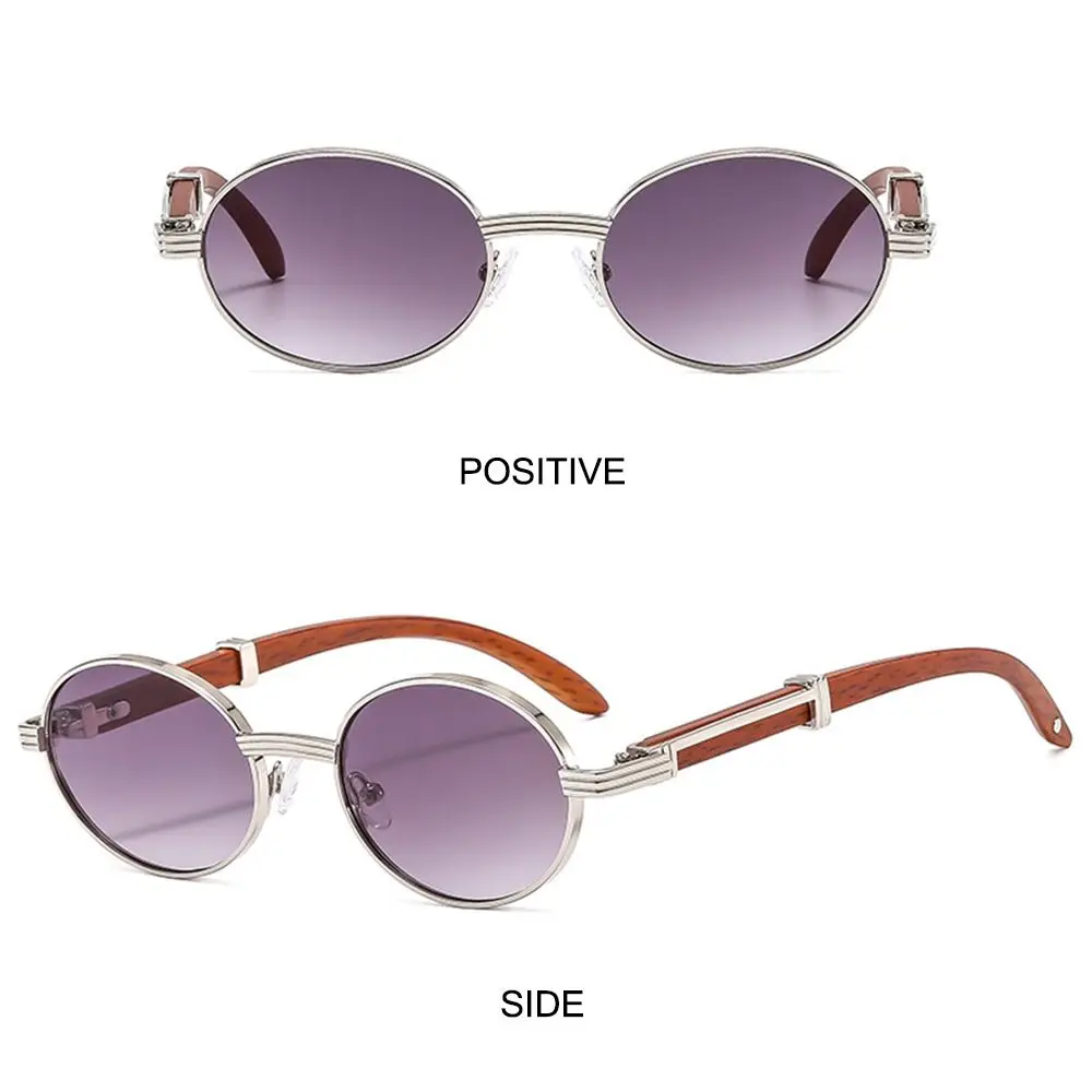 Gafas de sol redondas vintage con montura pequeña a la moda, gafas de sol ovaladas clásicas de moda, gafas de sol UV400 de lujo para mujeres y hombres - imagen 2