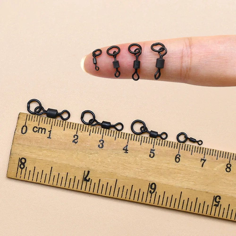MNFT 40 Uds. Anillo flexible de cambio rápido aparejo giratorio Terminal para hacer aparejos accesorios de pesca de carpa - imagen 3