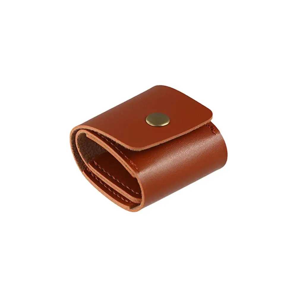 Estuche de soporte para púas de guitarra de cuero PU, organizador de púas suaves, bolsa de almacenamiento de púas, bolsa duradera de soporte para púas de guitarra de gran capacidad - imagen 2