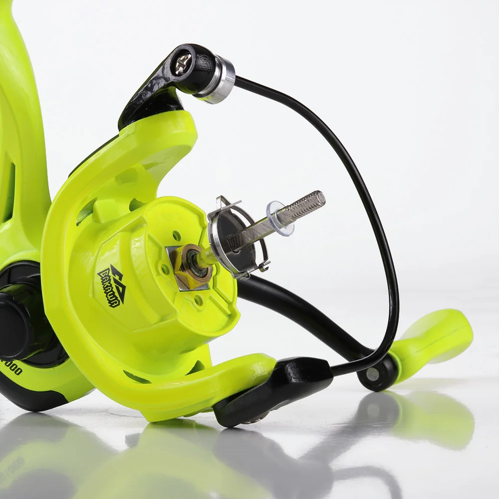 Carrete de Pesca giratorio BAKAWA serie 1000/2000/3000, relación de engranaje 5,2: 1, rueda de carpa, Pesca de agua dulce y salada, herramientas de Pesca duraderas - imagen 5